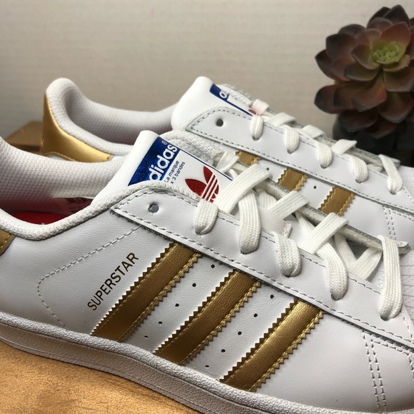 adidas originals superstar rose gold stripes